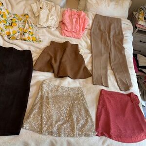 Women’s Clothing Bundle – 9 Items (Various Sizes – Skirts, Pants, Sets)